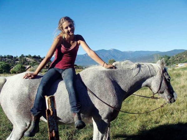 Treska and Breezy take a pause during a ride.